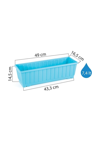 Serinova Orta Balkon Saksı 7.4 Lt 72948359