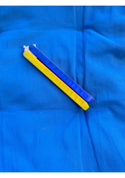 3d Baskı Plastik Katlanabilir Eğitmen Kelebek - Farklı Renkler Stres Ve Beceri Geliştirme Aksesuarı Mavi-Sarı