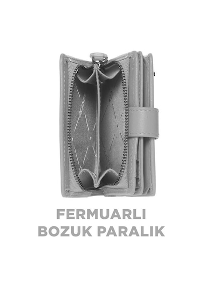 Grande Gerçek Deri Kadın Cüzdanı Hakiki Deri Küçük Boy Bordo