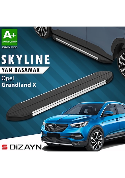 S-dizayn Opel Grandland X Skyline Krom Yan Basamak 183 Cm 2017-2024 A+ Kalite