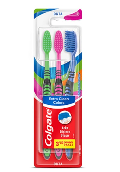 Diş Fırçası Colgate 2+1 Extra Clean Colors