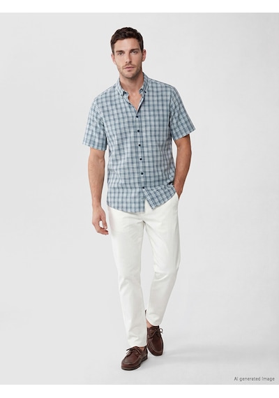 Lcwaıkıkı Classic Yeşil Regular Fit Ekose Poplin Erkek Gömlek