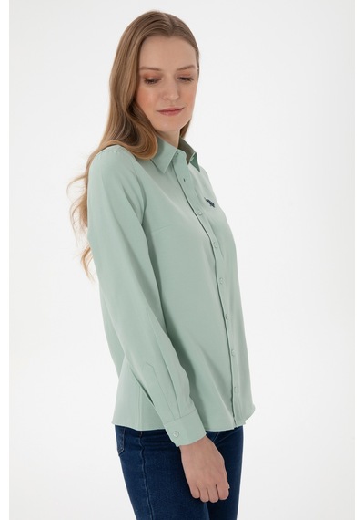 U.s. Polo Assn. Kadın Su Yeşili Gömlek Basic 50307726-vr048 Su Yesılı Mint Yeşili