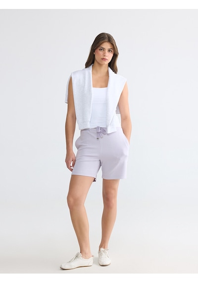 Lcwaıkıkı Basic Lila Beli Lastikli Soft Touch Kadın Şort