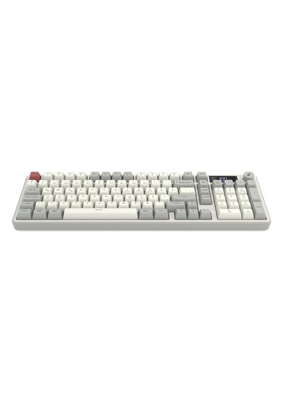 Hk258 Membrane Lcd Rgb Kablosuz/bluetooth Siyah Turuncu Full Türkçe Gaming Klavye Kırmızı Haki