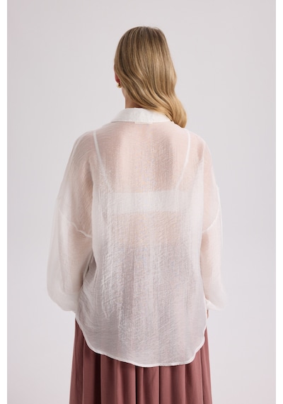 Mai Collection Mai Studios Co. Lyra Oversize Ekru Gömlek ekru