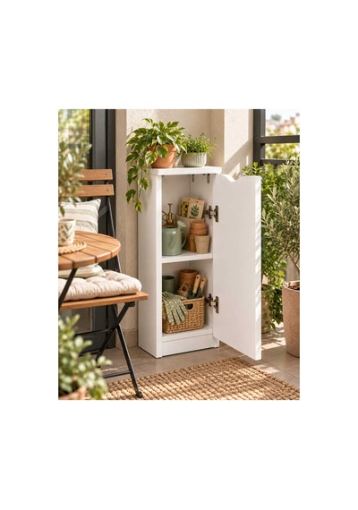 Dar Dolap 25x33x71 Cm Kapaklı Raflı Çok Amaçlı Dolap Banyo Mutfak Salon Antre Balkon Yatak Odası Düzenleyici Beyaz - 932247161 Beyaz