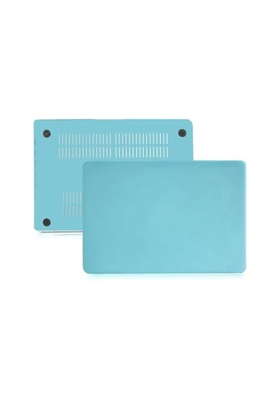 Macbook Air 13 İnç Uyumlu M1 Kılıf Mat Koruyucu Sert Kapak A1932 Touchıd 2018-2019 Yılı Bebe Mavisi