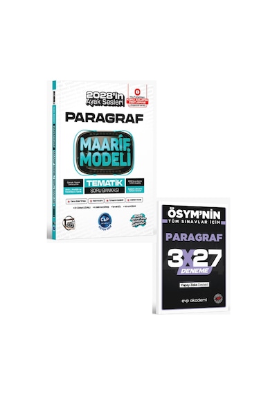 2027 Çap Yayınları Üniversiteye Hazırlık Maarif Modeli Tematik Paragraf Soru Bankası+ Evp Akademi Paragraf