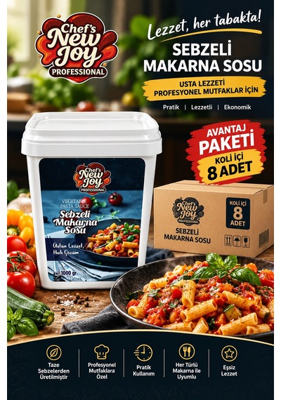 Sebzeli Makarna Sosu 1000 G X 8 Adet - 1 Koli Koli Bazlı Avantaj Paketi