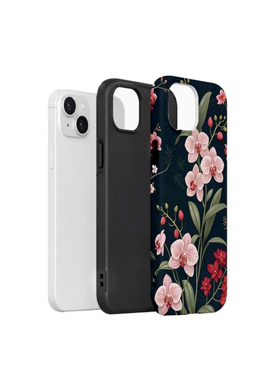 Velvoria Valestra Gece Orkide Apple iPhone Uyumlu 15 Darbe Korumalı Kılıf Valestra Select - Gece Orkide