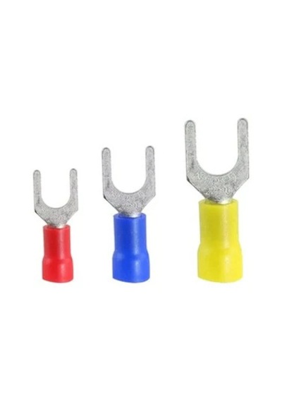 İzoleli Çatal Tip Pabuç 0,5-1,5 Mm Civata Çapı 6,5 Mm 100 Adet Paket 100ADET
