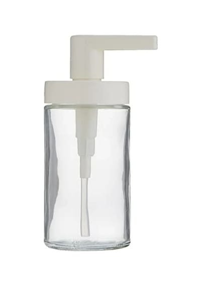 Beyaz Cam Sıvı Sabunluk, 200 Ml Kapasite 12 Izgara