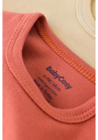 BabyCosy Organik 2li Kısa Kollu Badi 001