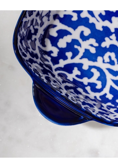 Madame Coco Reve Bleu Reneta Kare Tabak - 17 Cm - Mavi/beyaz 8684427225752 Çok Renkli