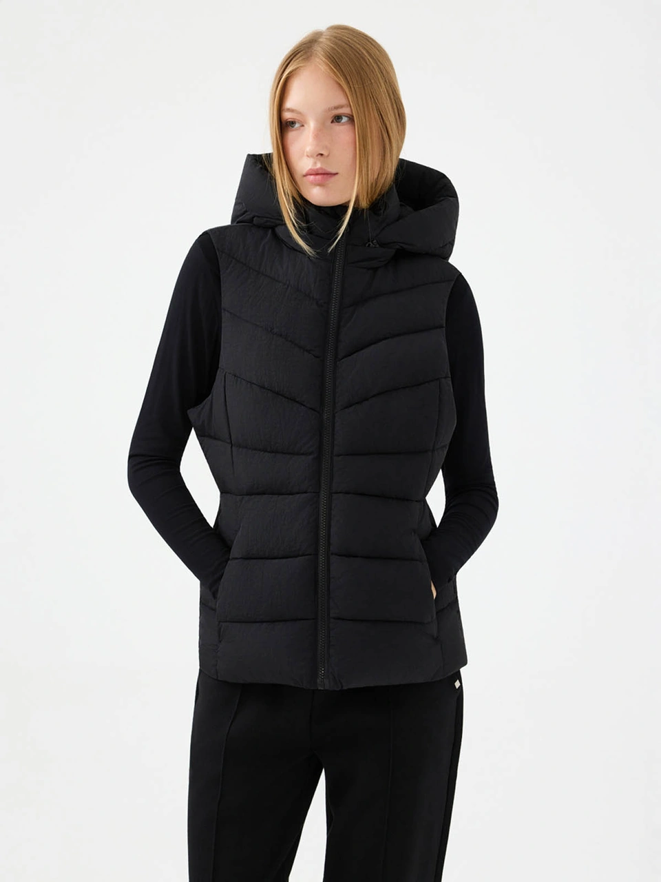 Loft Slim Fit Siyah Kadın Yelek Lf2040631 Siyah