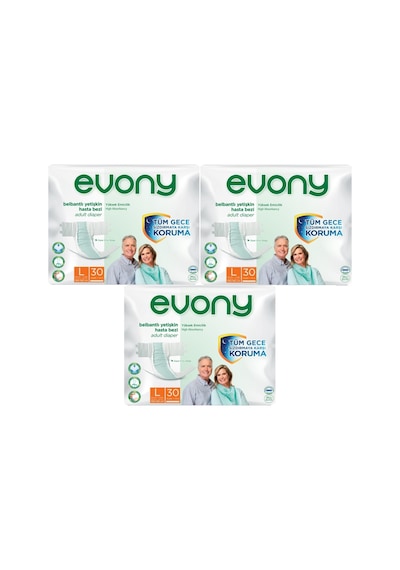 Evony Hasta Bezi Yetişkin Bel Bantlı Tekstil Yüzey L-Büyük Boy 3 x 30'lu