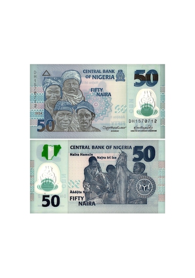 Nijerya 5-10-20-50 Naira Polimer Kağıt Para Set Çil Unc 4'lü Set Koleksiyon Para