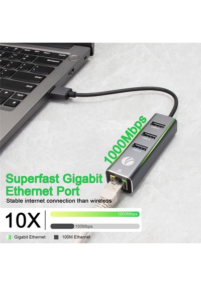 Vcom Dh312b Usb 3.0 To Usb3.0-3+rj45 Çoklayıcı