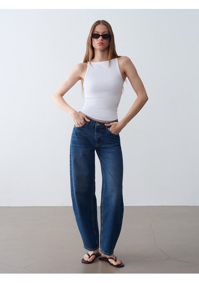 Dilvin 32892 Halter Yaka Top-beyaz