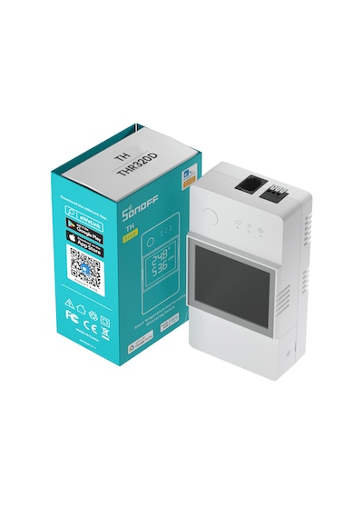 Sonoff TH R3 Elite 20AH Dijital Ekranlı Akıllı Sıcaklık ve Nem Takip Rölesi