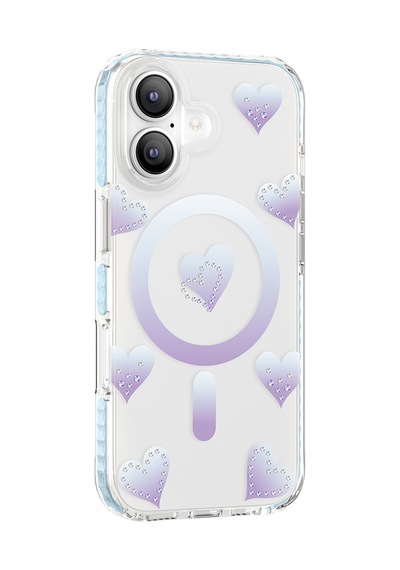 İphone 17 Uyumlu Kılıf M-safe Şarj Özellikli Zore Paris Elvo Sert Pc Kapak Mavi