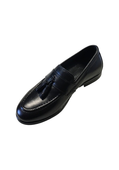 Rks Shoes Erkek Çocuk Püskül Detaylı Siyah Loafer Ayakkabı