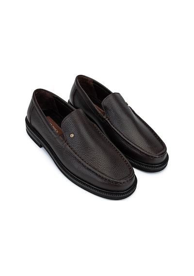 Tamer Tanca Erkek Hakiki Deri Kahverengi Loafer Ayakkabı 1008 3500 Erk Ayk Sk25-26 Kahve Fltr Kahverengi