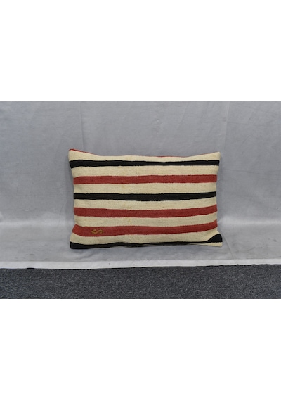 Zehra Abla Halı Yeni El Dokuma Dekoratif Kilim Kırlent Yastık Kılıfı 6673 Çok Renkli