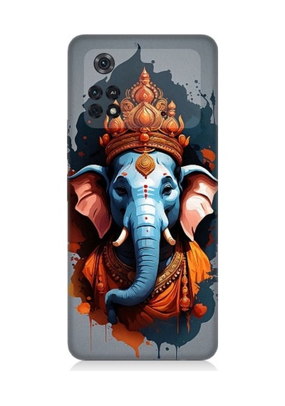 Xiaomi Poco M4 Pro Uyumlu Ganesha Ganeşa Desenli Silikon Kılıf