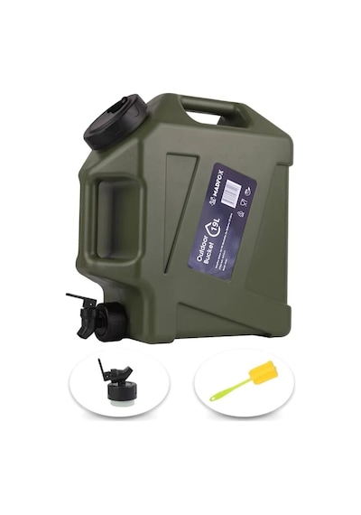 Madfox Galon Air Pe Musluklu Su Bidonu 19 Litre Green