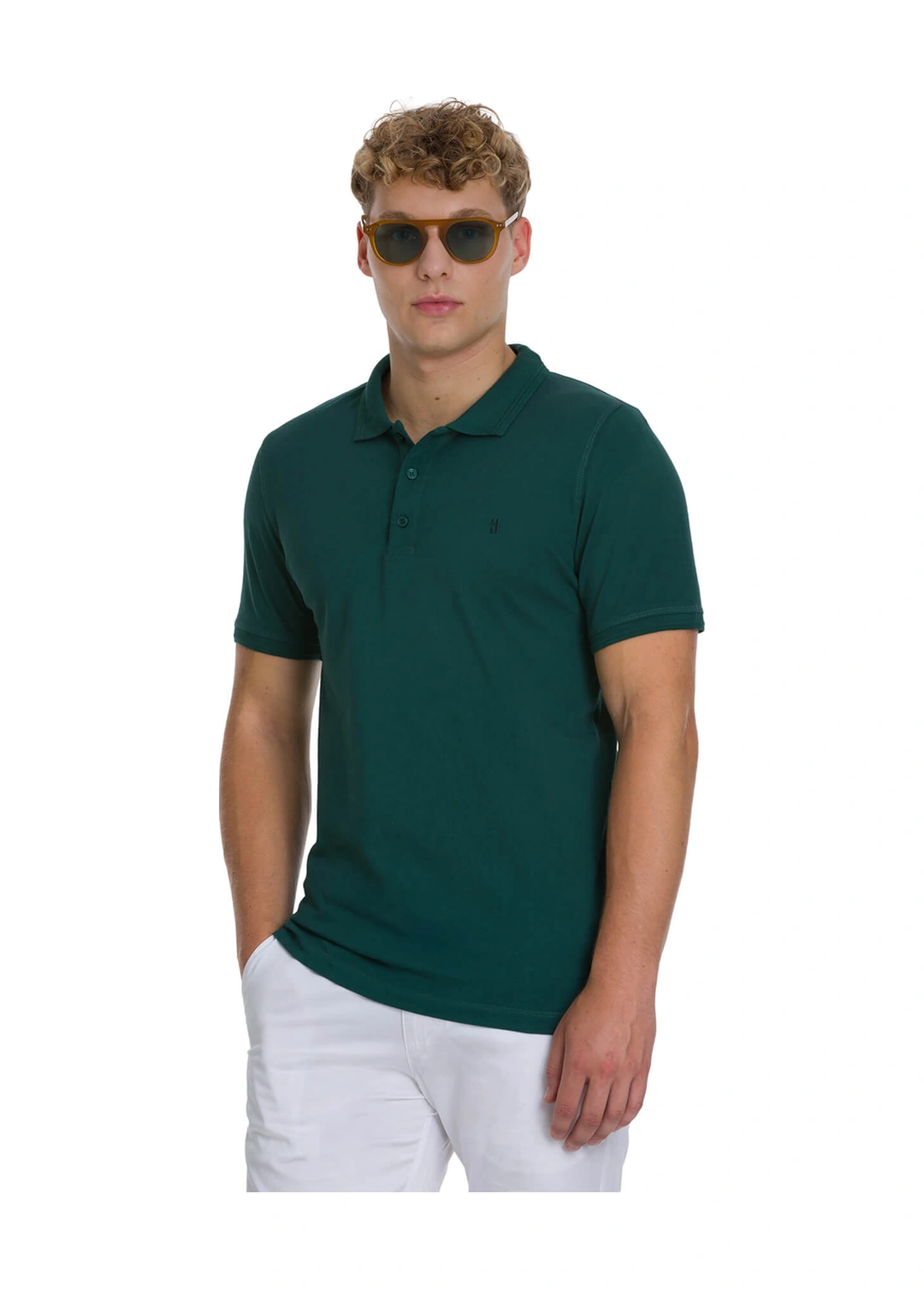 Hatemoğlu Yeşil Regular Fit 100% Pamuklu Polo Yaka Tişört 35230 608381
