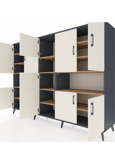 Hyperion Dolap 14 Raflı 10 Kapaklı 220x44x163 Antrasit-aytaşı/çam Aytası/atlas Çam - Antrasıt Hyperion Dolap 14 Raflı 10 Kapaklı 220x44x163 Antrasit-aytaşı/çam Aytası/atlas Çam - Antrasıt