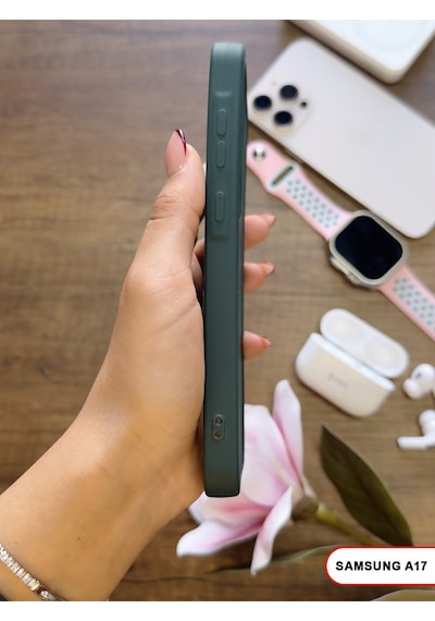 Samsung Galaxy A17 Uyumlu Kamera Korumalı Darbeye Dayanıklı Renk Atmayan Keep Silikon Kılıf Haki