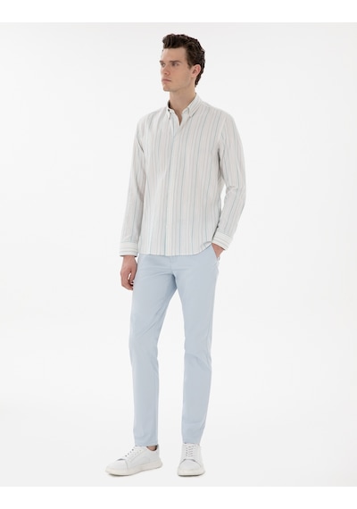 Pierre Cardin Erkek Açık Mavi Pantolon Kanvas-chino 50305450-vr003