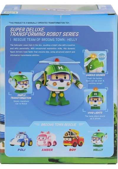 Mey İthalat Polı Mrt-688 Sesli Ve Işıklı Robocar Poli Büyük Transforming Robot Helly -necotoys