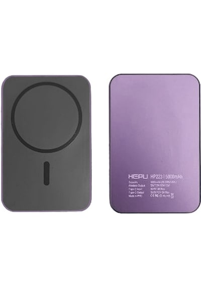 Hepu Hp-223 5000 Mah Pd20w Magsafe 15w Kablosuz Powerbank Mor