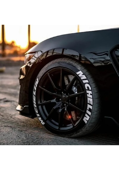 Lastik Yazısı / Araba Lastik Yazısı / Tire Text Michelin 8 Li Set + Yapıştırıcı+zımpara