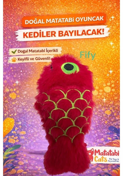 Matatabi Cats Fify Peluş Kedi Oyuncağı-matatabi İçerikli, Dayanıklı, Kediler İçin Eğlenceli Oyuncak