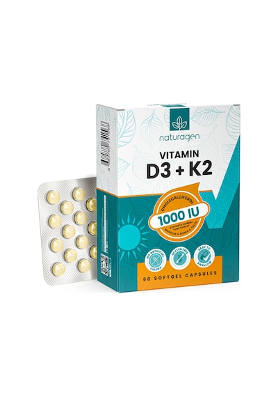 Naturagen Vitamin D3 + K2 1000 IU 60 Kapsül