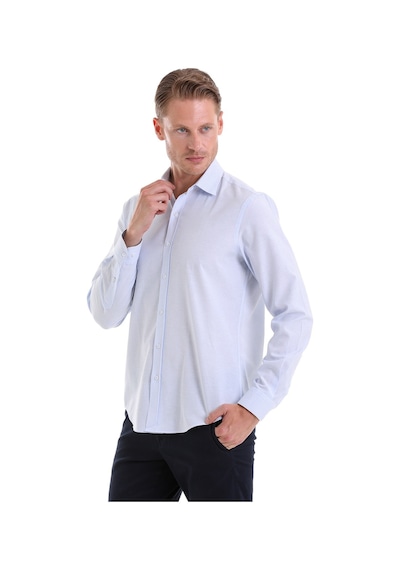 Hatemoğlu A. Mavi Ç. Comfort Fit Çizgili Pamuklu Slim Yaka Uzun Kollu Spor Mavi Hatemoğlu A. Mavi Ç. Comfort Fit Çizgili Pamuklu Slim Yaka Uzun Kollu Spor Mavi