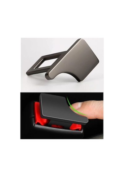 Universal Araç Kemeri Tokası Susturucu Kapağı 3d Üretim Siyah Klips 5 Lü Set