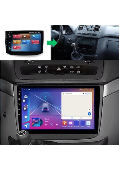 Mercedes Vito Android Multimedya Sistemi 6-128 Myway 2003-2010 9"