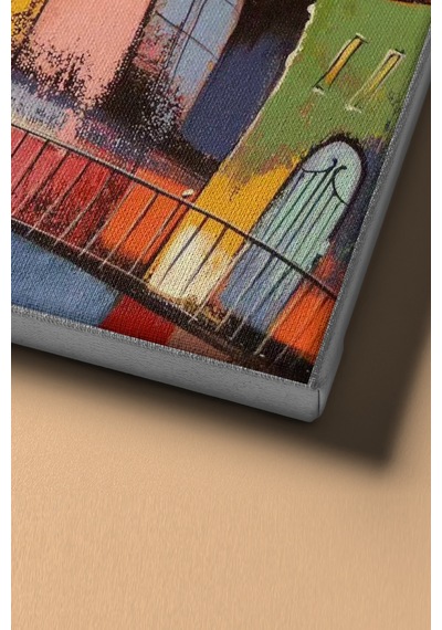 Webstyle Sayılarla Boyama Seti Kasnaklı Eski Şehirde Renkli Evler 40 X 50 Cm