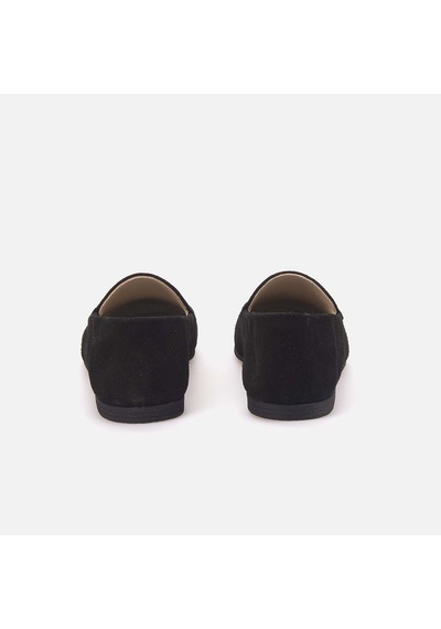 Kemal Tanca Kadın Loafer 620-003f Siyah Süet
