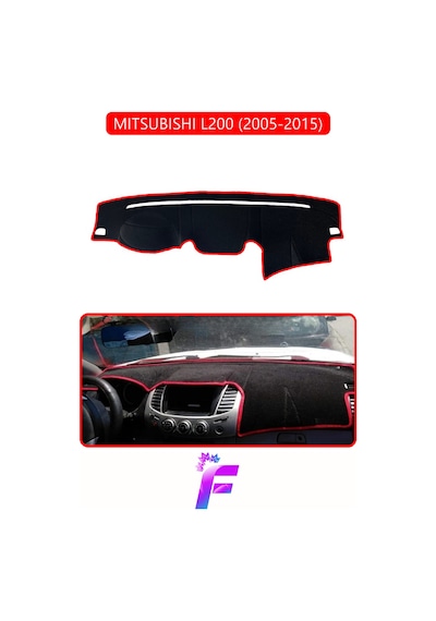 Mıtsubıshı L200 2005-2015 Araca Özel Torpido Örtüsü Kolay Montaj Güneşten Korur Koruma H33