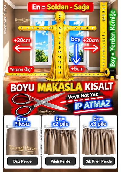 Silver Termal Akustik Blackout Karartma Perde - Isı Yalıtımlı Güneşlik - Pilesiz Tek Kanat - Gri