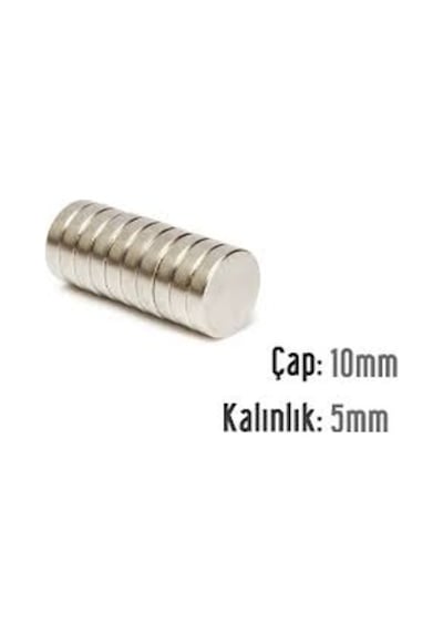 Neodyum Mıknatıs 10x5 Mm 10 Adet