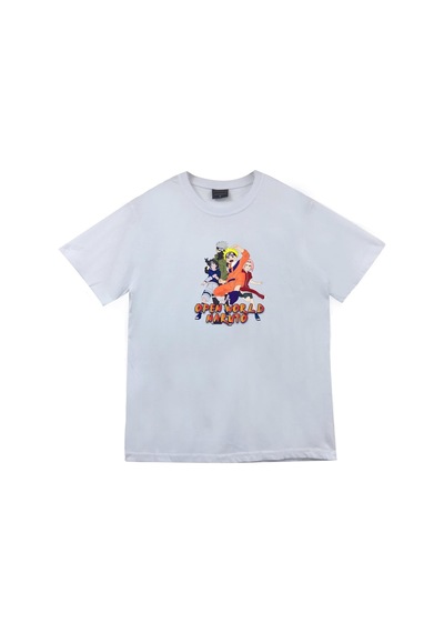Naruto Anime Baskılı Unisex %100 Pamuk Beyaz T-shirt Beyaz