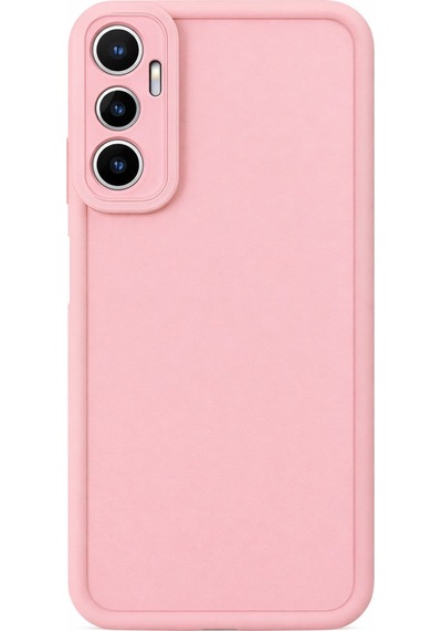İnfinix Hot 20 4g Uyumlu Kamera Çıkıntılı Mat Silikon Telefon Kılıfı Pembe